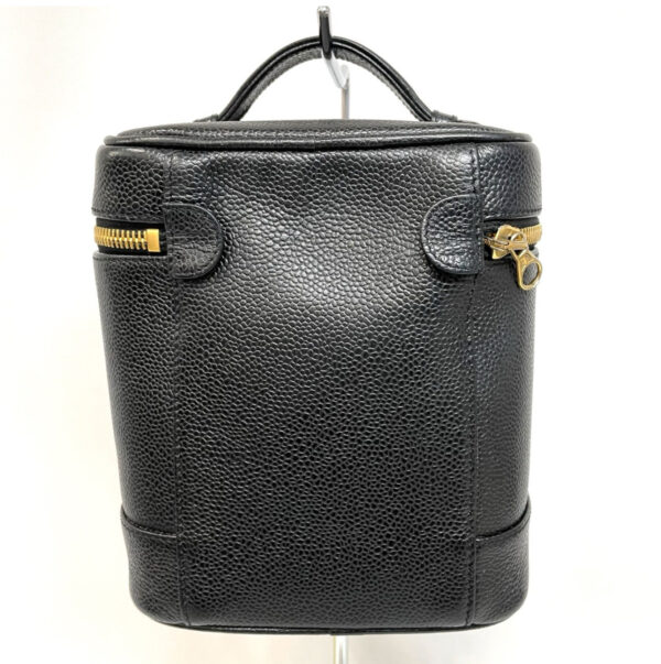 [PRE-ORDER] Authentic Vintage CHANEL Black Caviar Vertical Vanity Case (Gold Hardware)