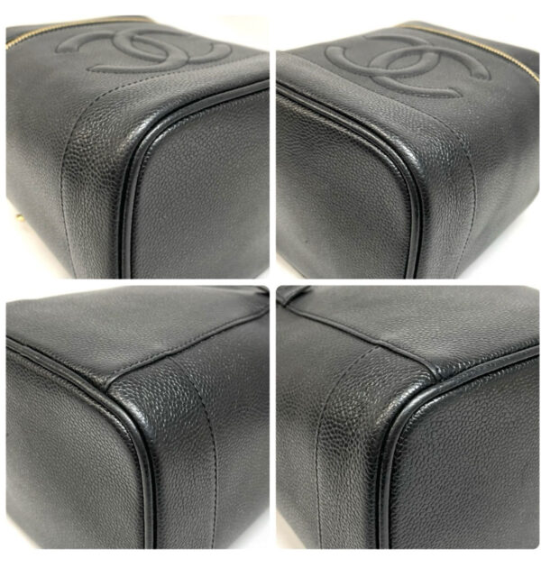 [PRE-ORDER] Authentic Vintage CHANEL Black Caviar Vertical Vanity Case (Gold Hardware)