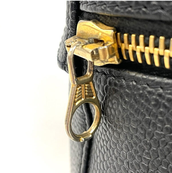[PRE-ORDER] Authentic Vintage CHANEL Black Caviar Vertical Vanity Case (Gold Hardware)