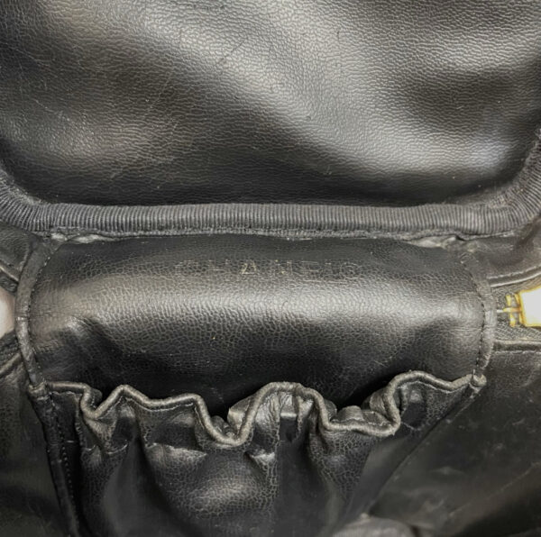 [PRE-ORDER] Authentic Vintage CHANEL Black Caviar Vertical Vanity Case (Gold Hardware)