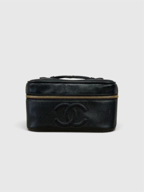 [PRE-ORDER] CHANEL Vintage Caviar Leather Vanity Pouch Bag