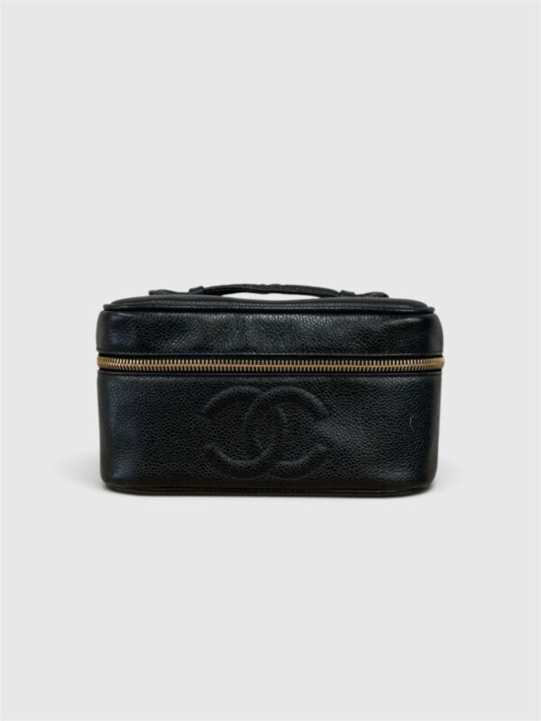 [PRE-ORDER] CHANEL Vintage Caviar Leather Vanity Pouch Bag