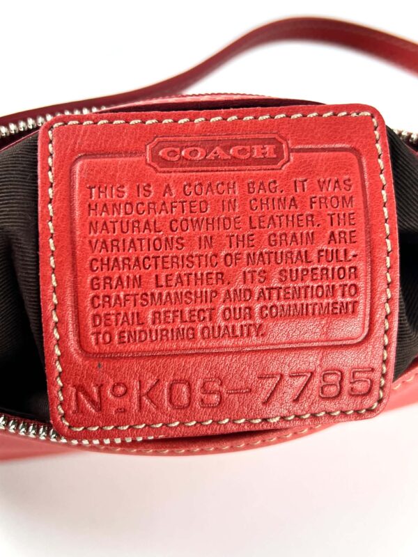 Coach Red Leather Shoulder Bag Pochette