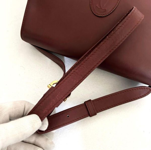 [PRE-ORDER] Cartier Vintage Burgundy Leather Bag | Authentic Pre-Owned
