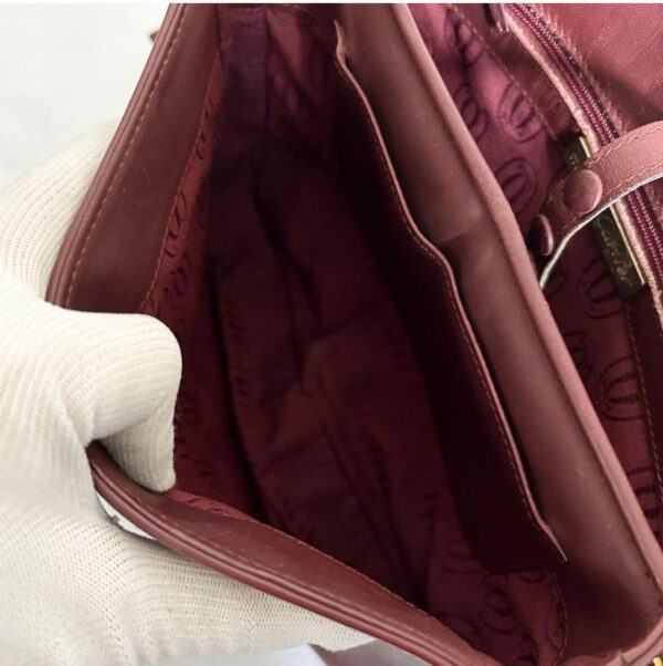 [PRE-ORDER] Cartier Vintage Burgundy Leather Bag | Authentic Pre-Owned