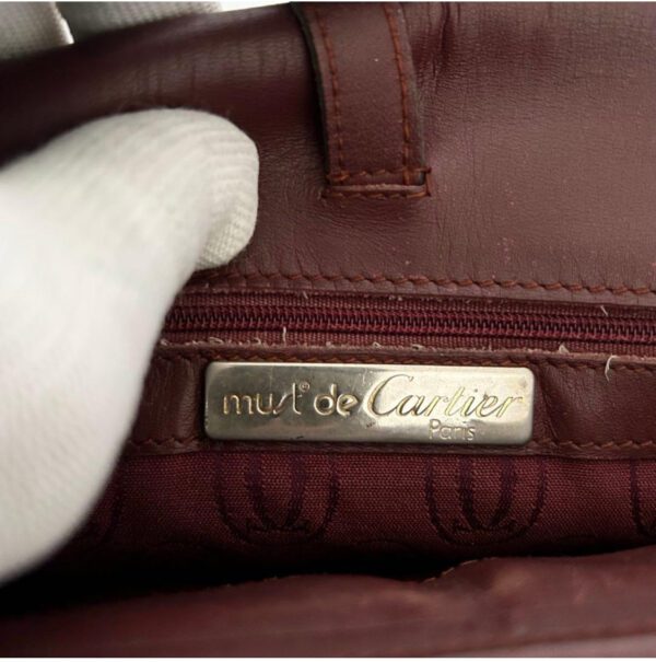 [PRE-ORDER] Cartier Vintage Burgundy Leather Bag | Authentic Pre-Owned