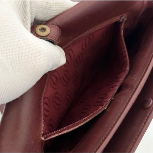 [PRE-ORDER] Cartier Vintage Burgundy Leather Bag | Authentic Pre-Owned
