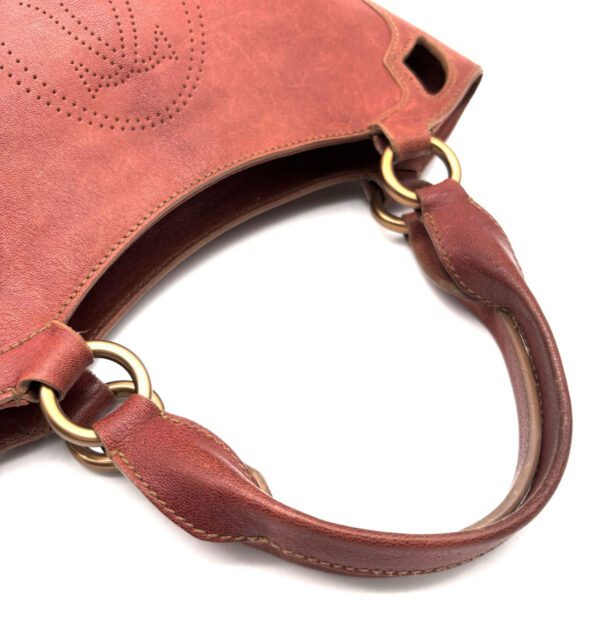 [PRE-ORDER] Cartier Marcello Handbag Brown Leather Vintage Top Handle Bag Authentic Pre-Owned