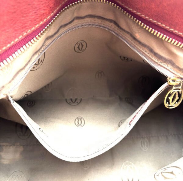 [PRE-ORDER] Cartier Marcello Handbag Brown Leather Vintage Top Handle Bag Authentic Pre-Owned