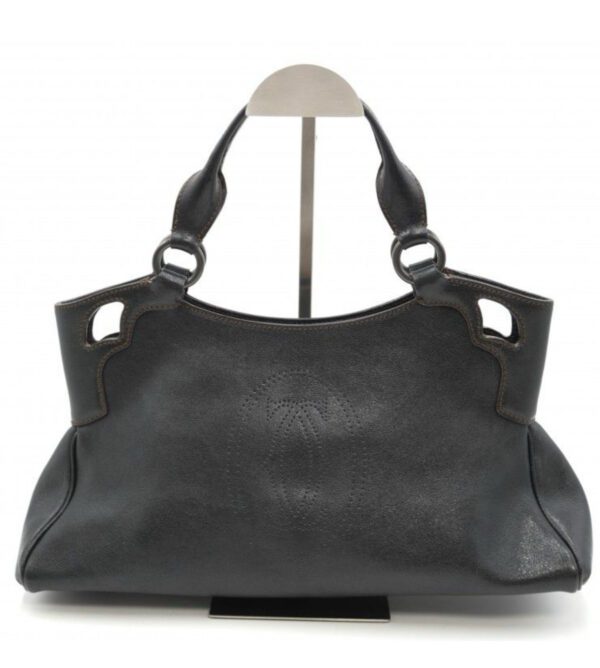 [PRE-ORDER] Cartier Marcello de Cartier Black Leather Tote Bag Authentic Pre-Owned
