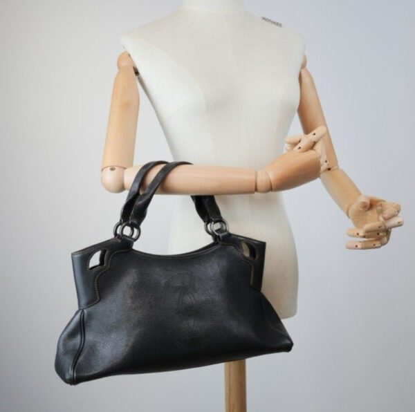 [PRE-ORDER] Cartier Marcello de Cartier Black Leather Tote Bag Authentic Pre-Owned