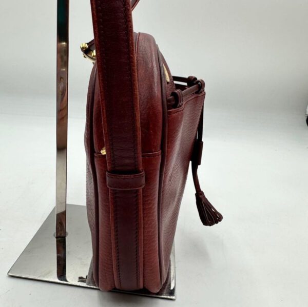 [PRE-ORDER] Cartier Vintage Mini Shoulder Bag Bordeaux Leather Crossbody with Tassel Authentic Pre-Owned