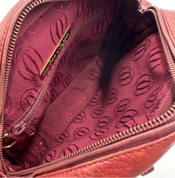 [PRE-ORDER] Cartier Vintage Mini Shoulder Bag Bordeaux Leather Crossbody with Tassel Authentic Pre-Owned
