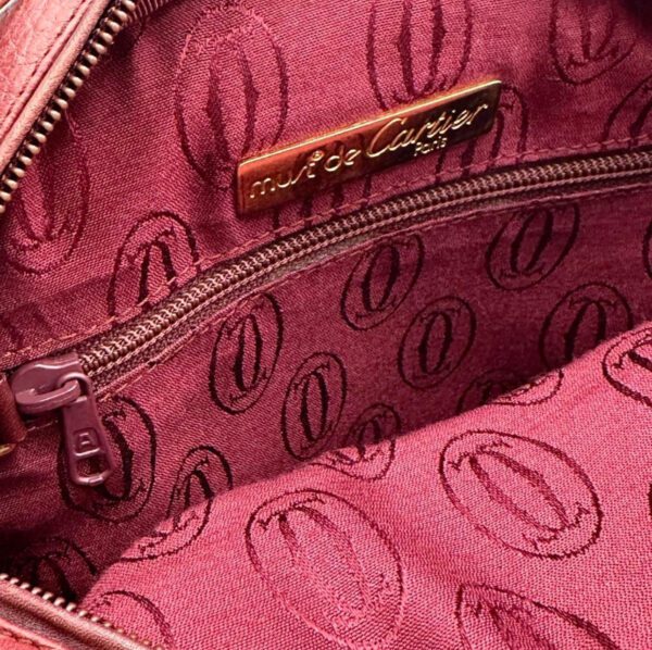 [PRE-ORDER] Cartier Vintage Mini Shoulder Bag Bordeaux Leather Crossbody with Tassel Authentic Pre-Owned