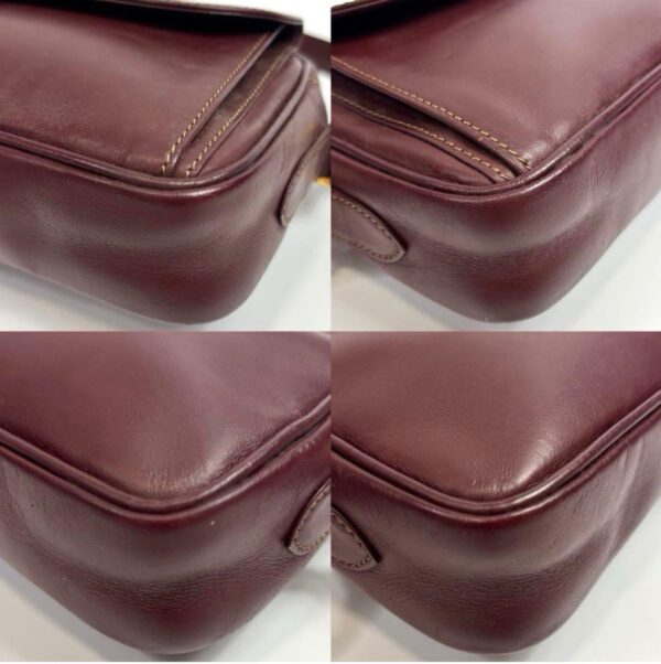 [PRE-ORDER] Cartier Must Line Burgundy Leather Crossbody Shoulder Bag Gold Hardware Authentic Pre-Owned