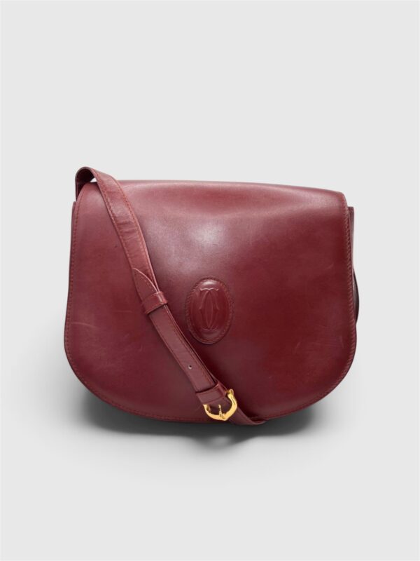[PRE-ORDER] Cartier Vintage Burgundy Leather Bag | Authentic Pre-Owned