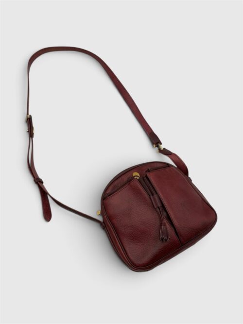 [PRE-ORDER] Cartier Vintage Mini Shoulder Bag Bordeaux Leather Crossbody with Tassel Authentic Pre-Owned