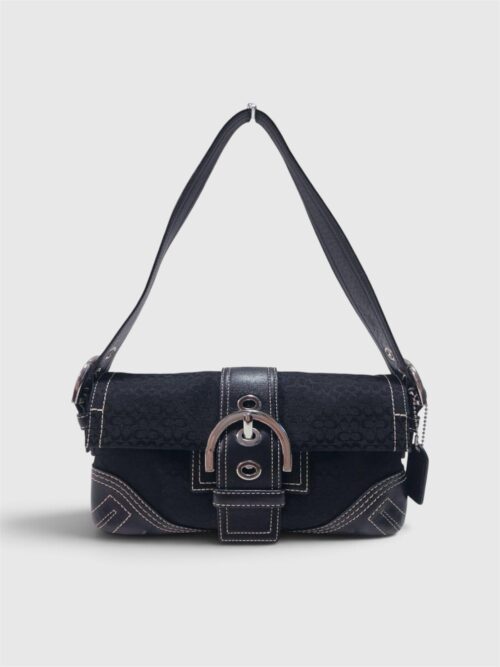 [PRE-ORDER] Coach SOHO Mini Signature Shoulder Bag 3628 Black | Authentic Pre-Owned